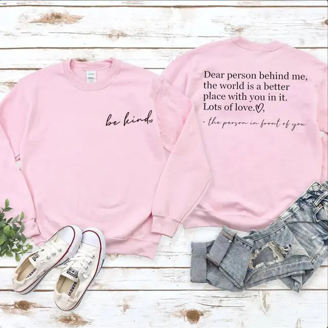 "Be Kind" Graphic Sweatshirt Hoodies