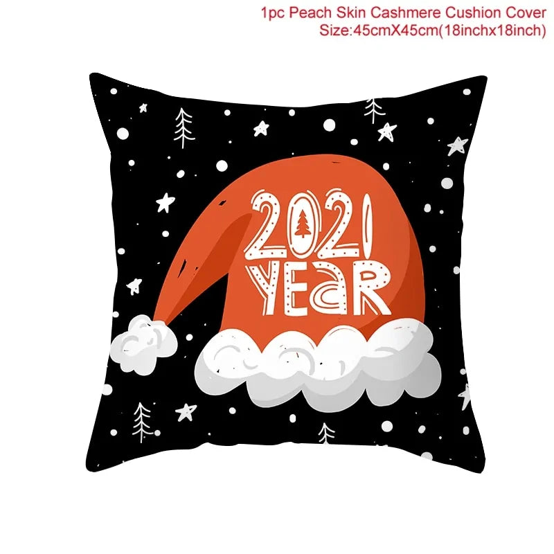 Cartoon Christmas Pillow Cover