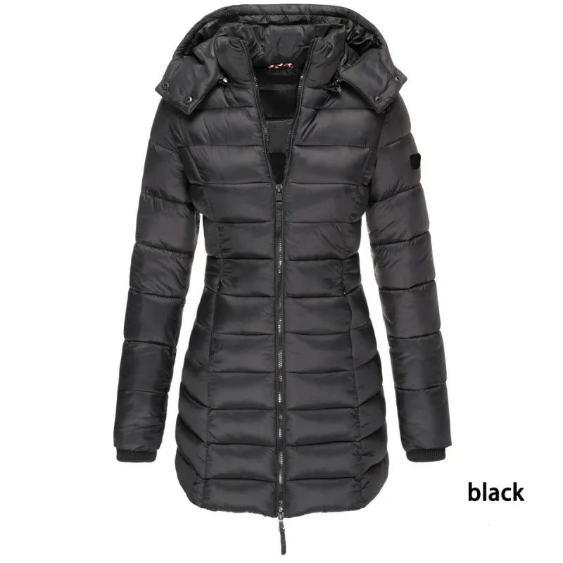 Mid-length Slim-fit Quilted Jacket