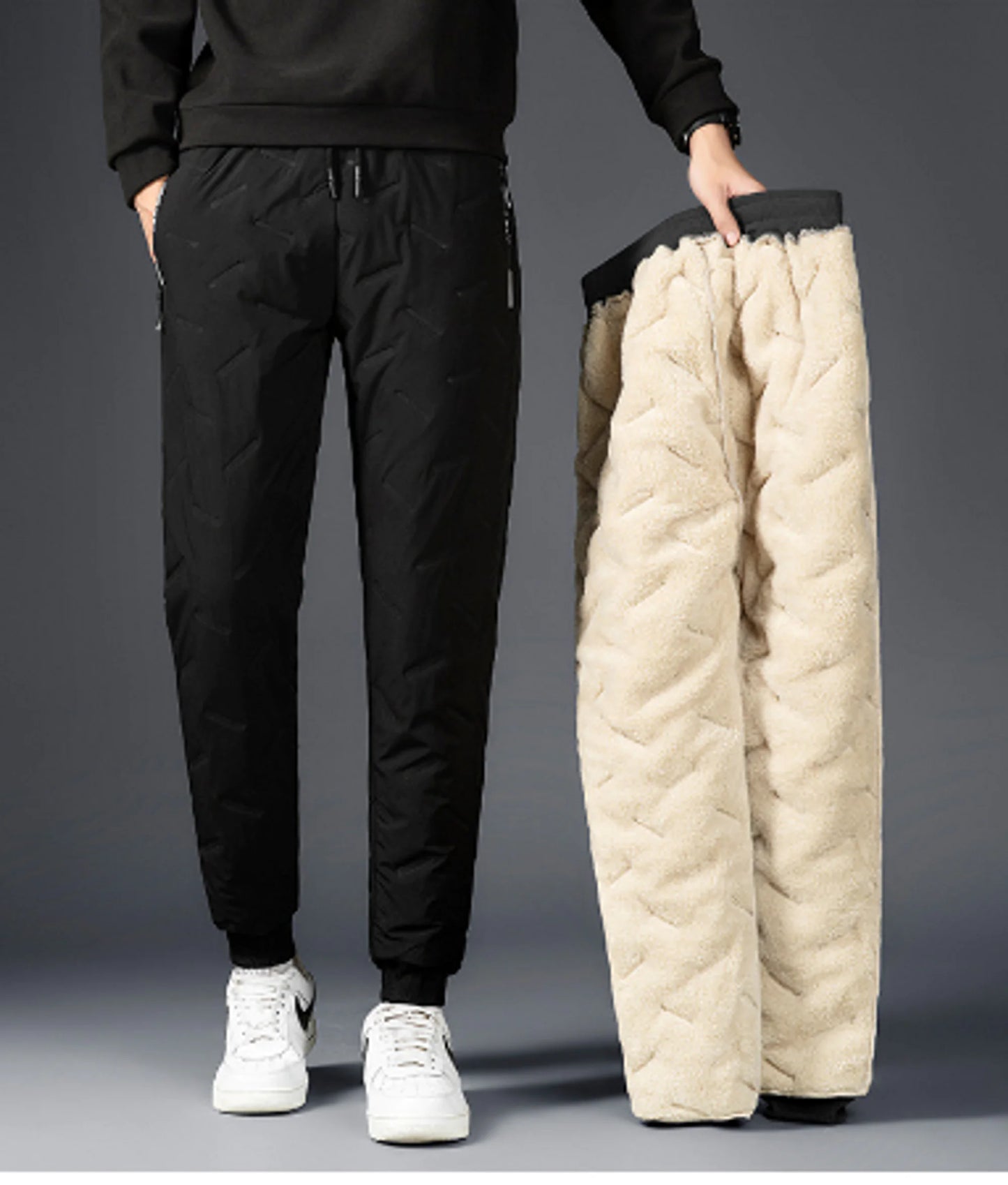 2022 Winter Men Lambswool Sweatpants