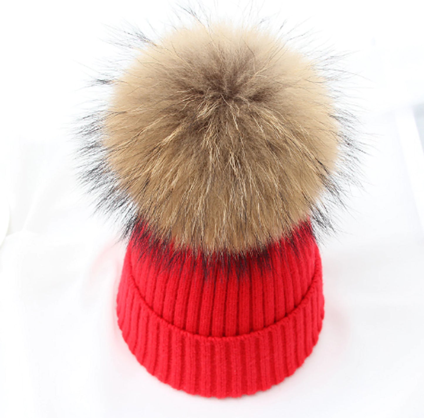 Winter Hat Luxury Fox Fur Beanie