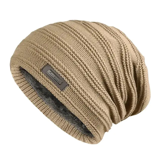 Men's Winter Fleece Lined Knitted Cap