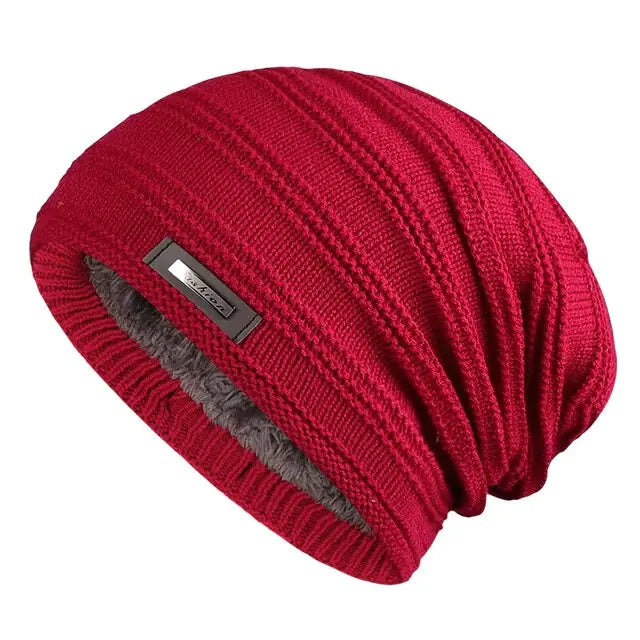 Men's Winter Fleece Lined Knitted Cap