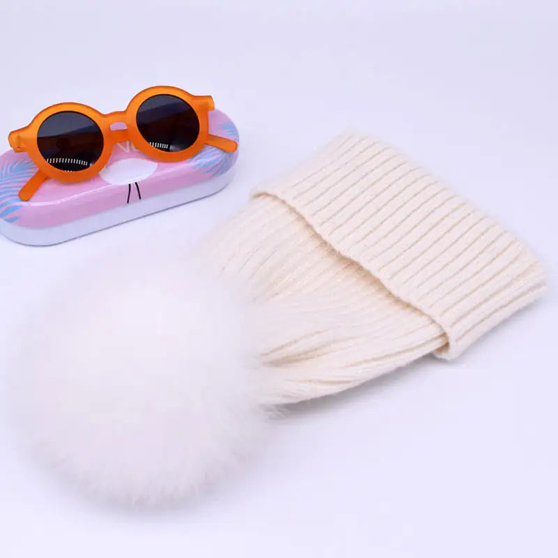 Winter Hat Luxury Fox Fur Beanie