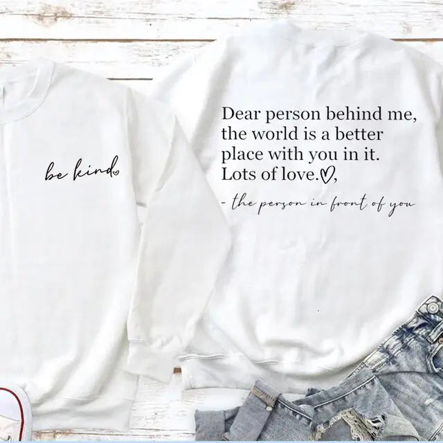 "Be Kind" Graphic Sweatshirt Hoodies