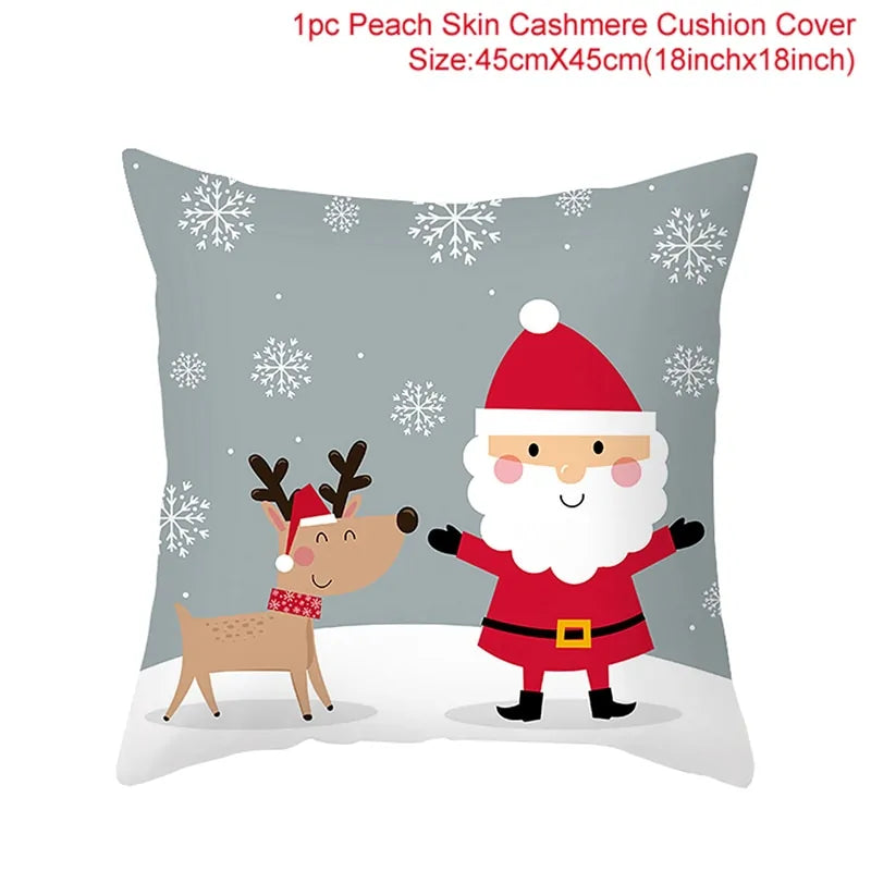 Cartoon Christmas Pillow Cover