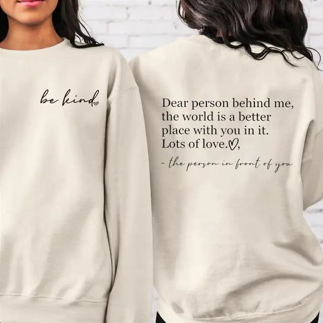 "Be Kind" Graphic Sweatshirt Hoodies